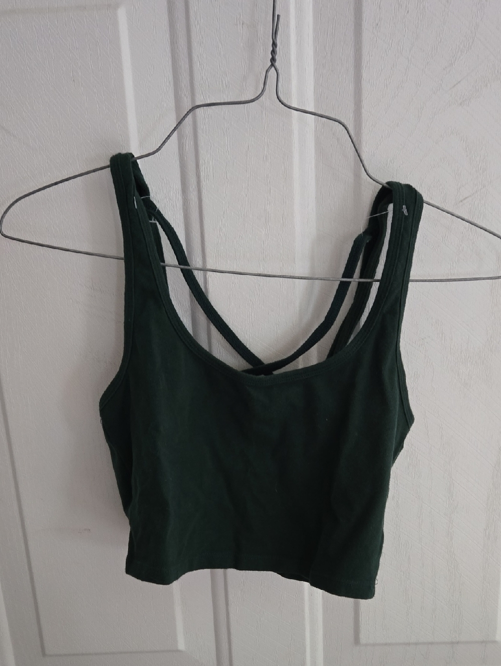 American Eagle Green Double-Strap Crop Tank